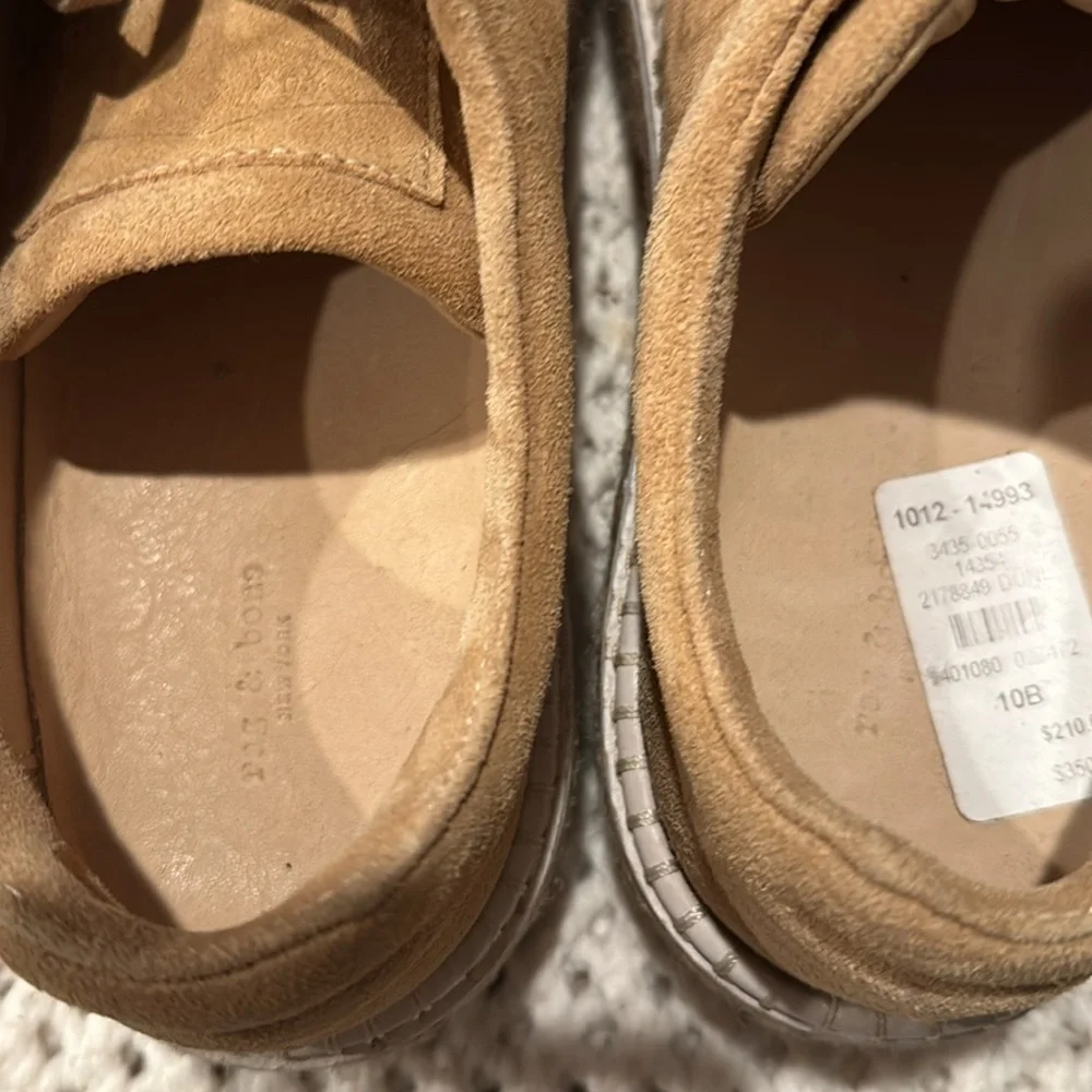 WOMENS Rag & Bone Kent Platform Espadrille Shoes In Dune Suede Size:40 (US 9)